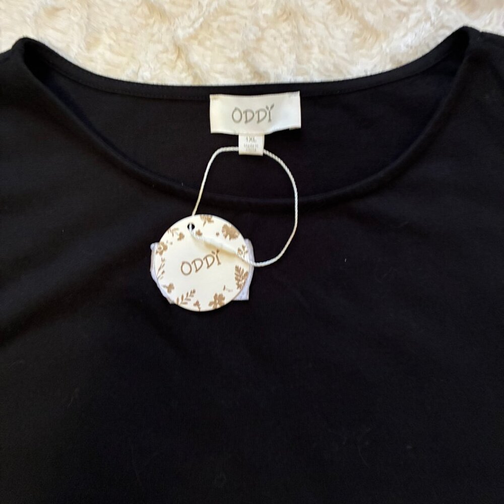NWT Oddi Round Neck Women's Size 1XLargeT-Shirt with Tulle O-Bajuband Blouse - Picture 5 of 7